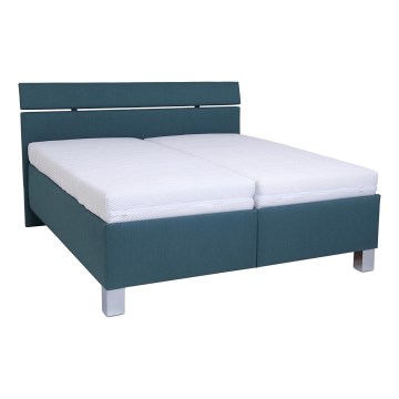 Polsterbett mit Stauraum ohne Matratze ALIS 180x200 cm petrolblau