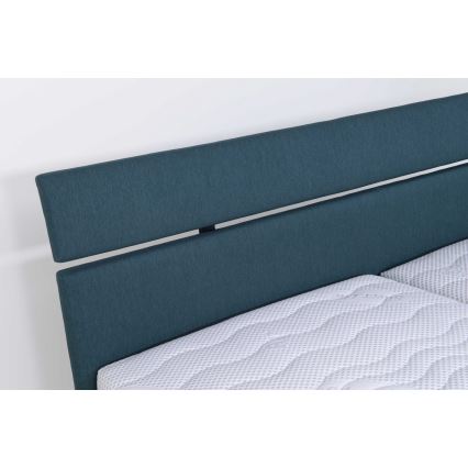 Polsterbett mit Stauraum ohne Matratze ALIS 180x200 cm petrolblau