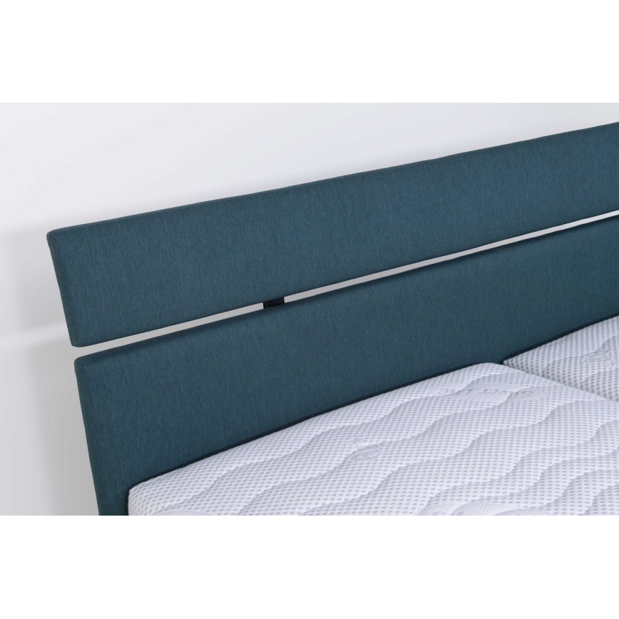 Polsterbett mit Stauraum ohne Matratze ALIS 180x200 cm petrolblau
