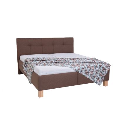 Polsterbett mit Stauraum ohne Matratze MARIA 180x200 cm braun
