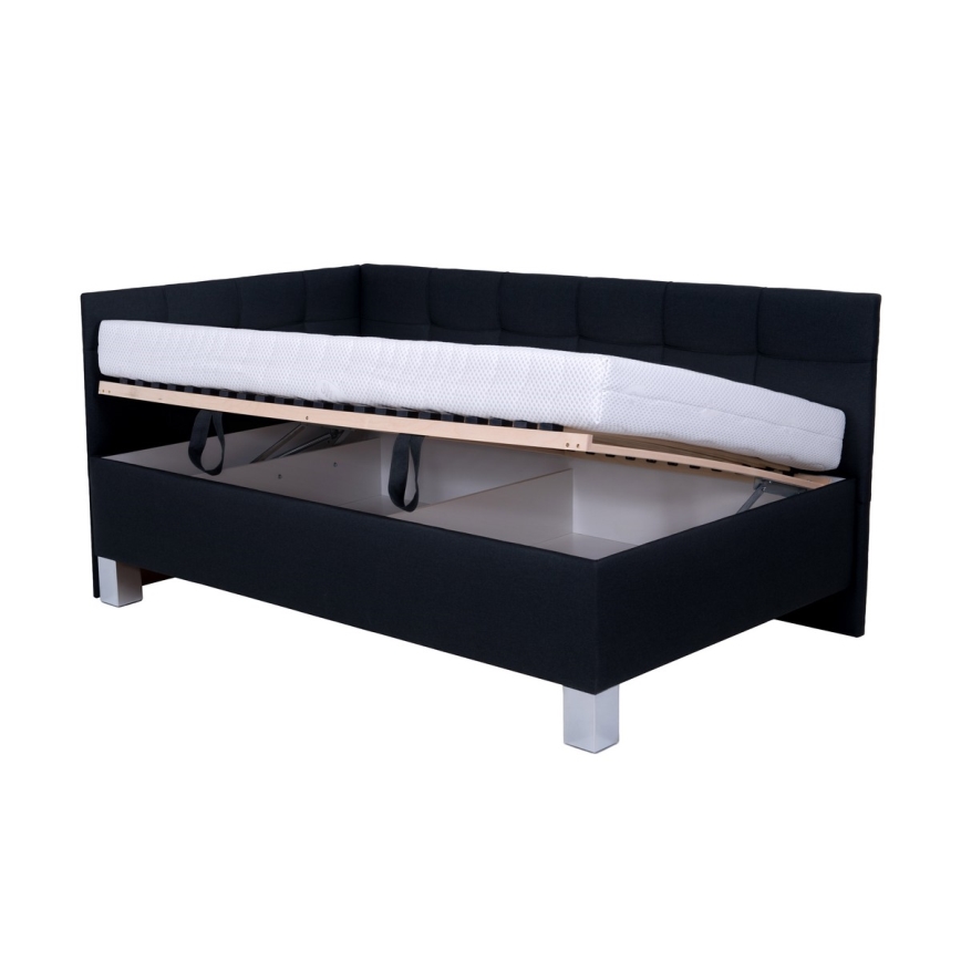 Polsterbett mit Stauraum ohne Matratze MARIA PETITE 120x200 cm anthrazit