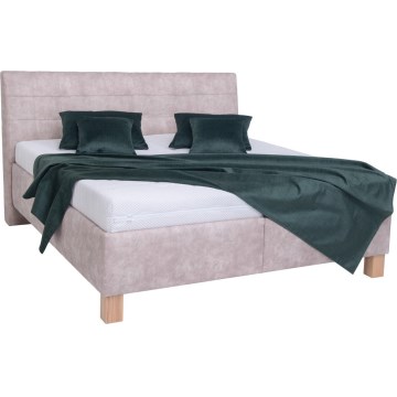 Polsterbett mit Stauraum ohne Matratze VIOLET 160x200 cm beige
