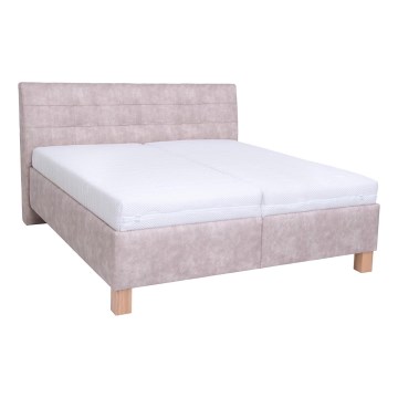 Polsterbett mit Stauraum ohne Matratze VIOLET 180x200 cm beige