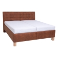 Polsterbett mit Stauraum ohne Matratze VIOLET 180x200 cm cognac braun