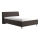 Polsterbett mit Stauraum und Matratze DALMA 140x200 cm grau/braun