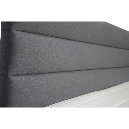 Polsterbett mit Stauraum und Matratzen mit Topper NEW BOLERO 180x200 cm grau