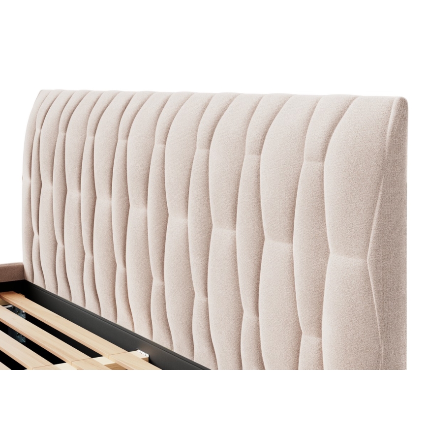 Polsterbett ohne Matratze FLORA 160x200 cm beige