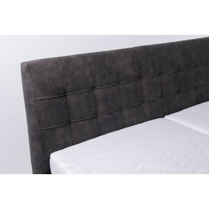 Polsterbett VIOLET 160x200 cm mit Bettkasten, dunkelgrau, ohne Matratze