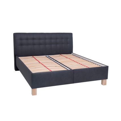 Polsterbett VIOLET 160x200 cm mit Matratze und Bettkasten, Anthrazit