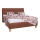 Polsterbett VIOLET 160x200 cm mit Matratze und Stauraum, in cognacbraun