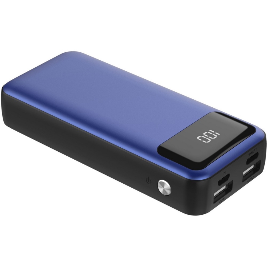Power Bank mit Display 10000mAh/3,7V blau