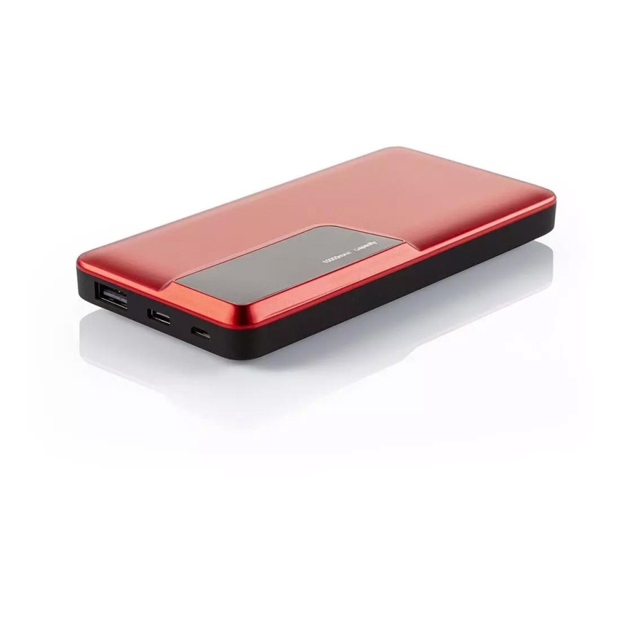 Power Bank mit Display 10000mAh/3,7V rot