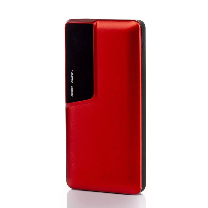 Power Bank mit Display 10000mAh/3,7V rot