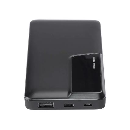 Power Bank mit Display 10000mAh/3,7V schwarz