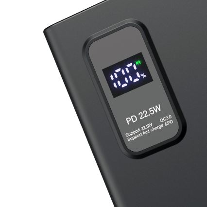 Power Bank mit LED Anzeige Power Delivery 10000 mAh 3,7V schwarz