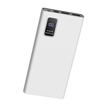 Power Bank mit LED Anzeige Power Delivery 10000 mAh 3,7V weiß