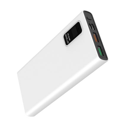 Power Bank mit LED Anzeige Power Delivery 10000 mAh 3,7V weiß