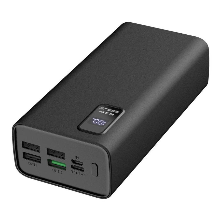 Power Bank mit LED Anzeige Power Delivery 30000 mAh 3,7V schwarz