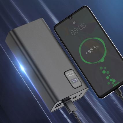 Power Bank mit LED Anzeige Power Delivery 30000 mAh 3,7V schwarz