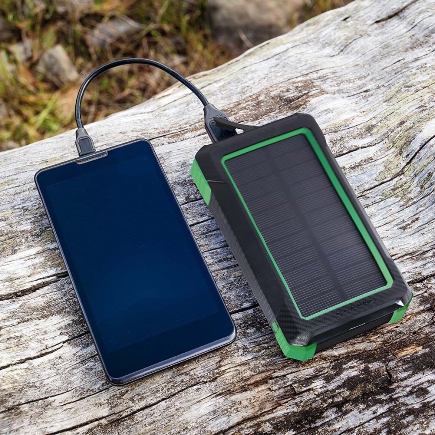 Solar Power Bank mit Power Delivery 10000mAh/10W/5V schwarz