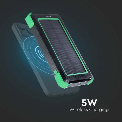 Solar Power Bank mit Power Delivery 10000mAh/10W/5V schwarz