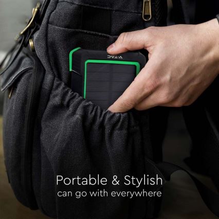 Solar Power Bank mit Power Delivery 10000mAh/10W/5V schwarz