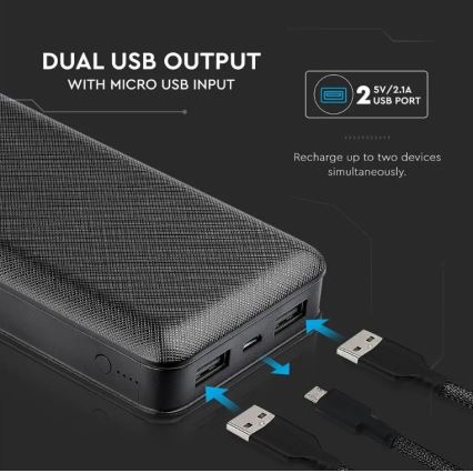 Powerbank 20000mAh/5V schwarz