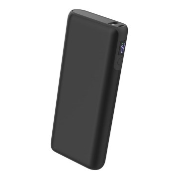 Powerbank mit LED-Anzeige Power Delivery 20000 mAh/65W/3,7V schwarz