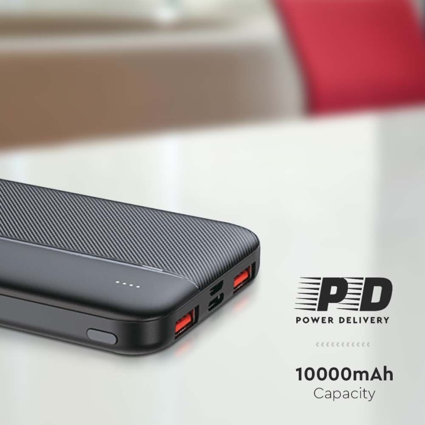 Powerbank Power Delivery 10000mAh/22,5W/5V schwarz