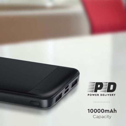 Powerbank Power Delivery 10000mAh/22,5W/5V schwarz