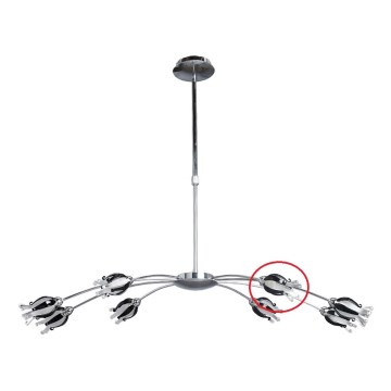 Prezent 14009 - Ersatzglas für die Deckenleuchte BLACK JACK G9 glänzender Chrom