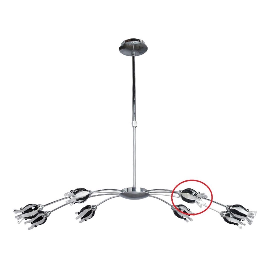 Prezent 14009 - Ersatzglas für die Deckenleuchte BLACK JACK G9 glänzender Chrom