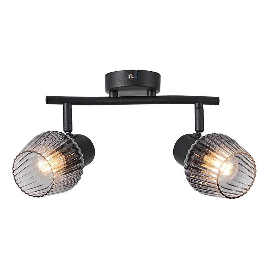 Prezent 14101 - Strahler OASIS 2xE27/60W/230V schwarz/rauchig