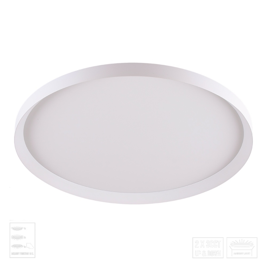 Prezent 17310 - LED-Deckenleuchte ADRA LED/42W/230V + LED/13W 3000/4000/6000K Ø 48,5 cm weiß
