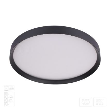 Prezent 17315 - Dimmbare LED-Deckenleuchte MAYSA LED/42W/230V 3000/4000/6000K Ø 48,5 cm schwarz
