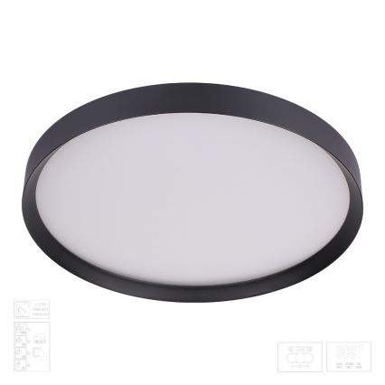 Prezent 17317 - LED-dimmbare Deckenleuchte MAYSA LED/72W/230V 3000/4000/6000K Ø 77 cm schwarz