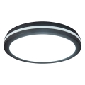 Prezent 70334 - Dimmbare LED-Außen-Deckenleuchte GARDEN LED/20W/230V 3000/4000/6000K IP65 Ø 23 cm schwarz