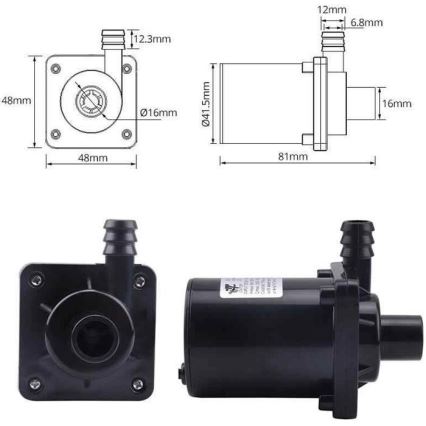 Pumpe 8-24VDC 900l/Stunde