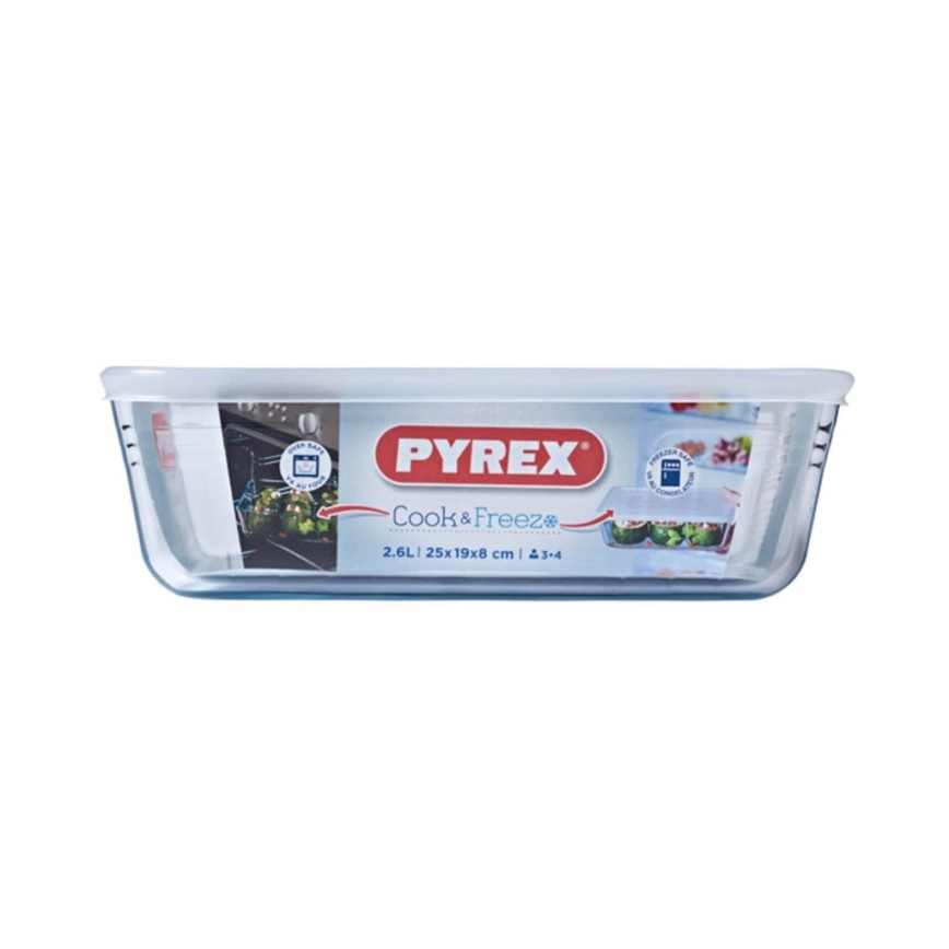PYREX Glas-Aufbewahrungsdose für Lebensmittel, 2,6 l
