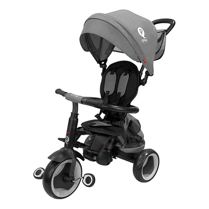 QPlay - 3-in-1 Kinder-Dreirad RITO EVA PLUS grau