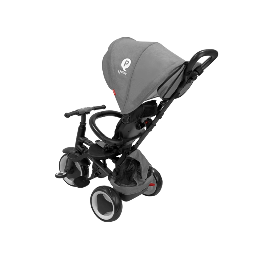 QPlay - 3-in-1 Kinder-Dreirad RITO EVA PLUS grau
