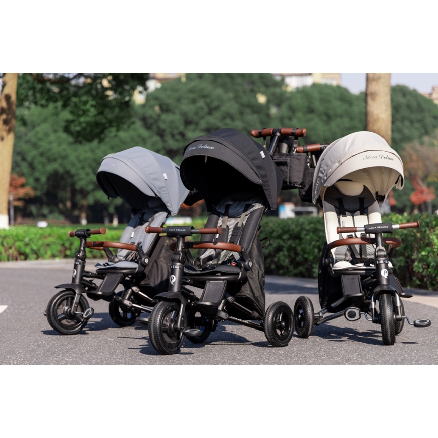 QPlay - 5-in-1-Kinderdreirad NOVA DELUXE schwarz