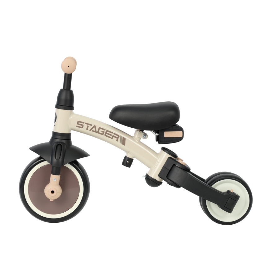 QPlay - Kinder-Dreirad 3-in-1 STAGER beige