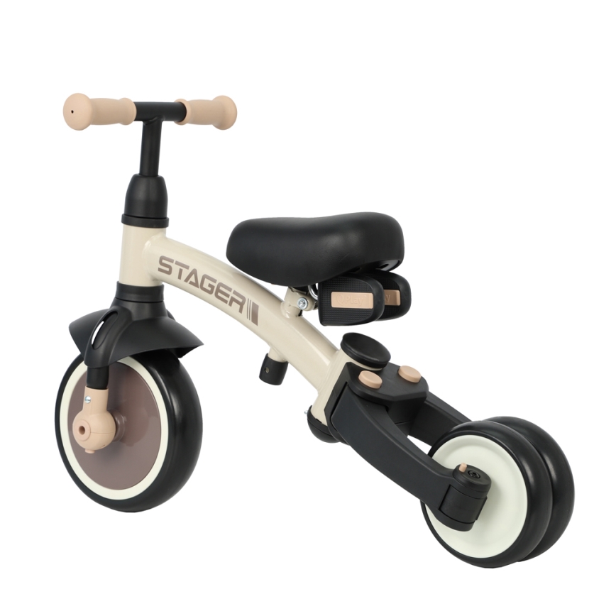 QPlay - Kinder-Dreirad 3-in-1 STAGER beige