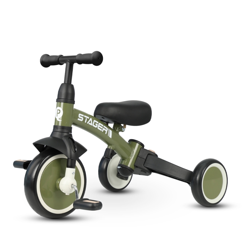 QPlay - Kinder-Dreirad 3-in-1 STAGER, grün