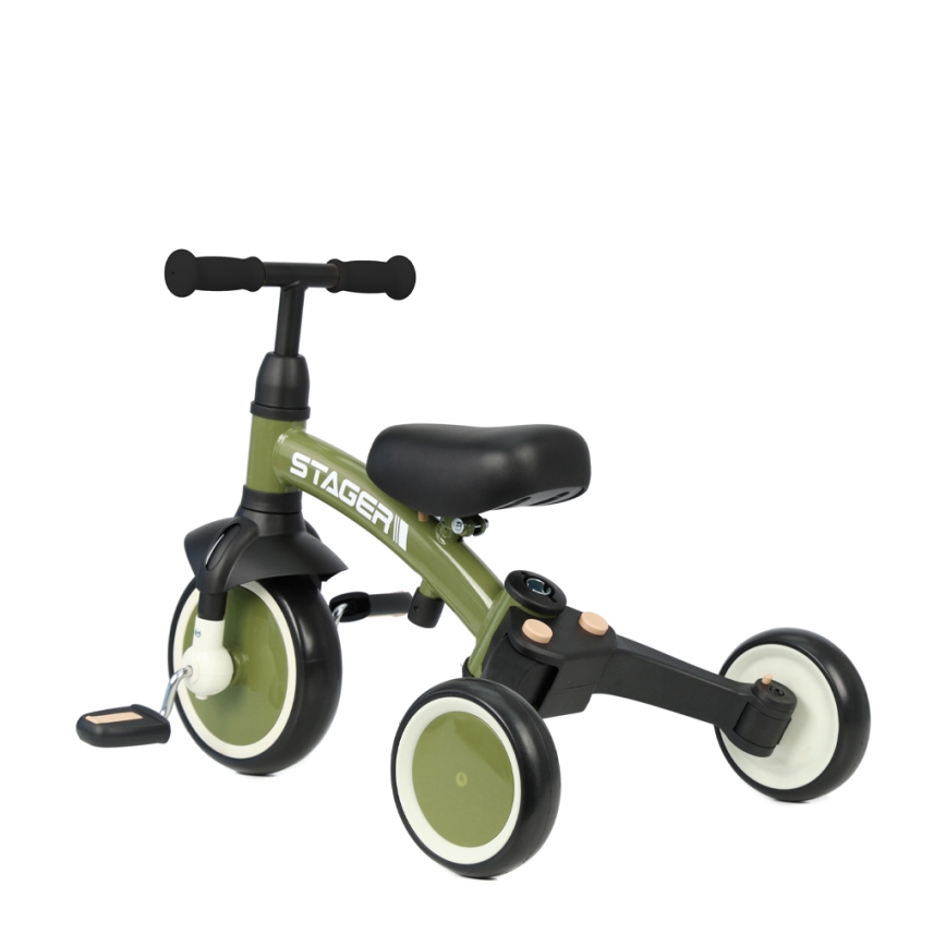 QPlay - Kinder-Dreirad 3-in-1 STAGER, grün