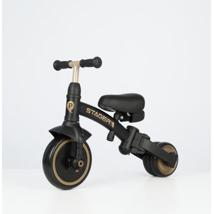 QPlay - Kinder-Dreirad 3-in-1 STAGER schwarz