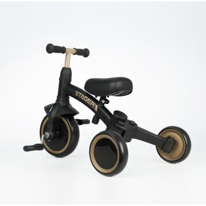 QPlay - Kinder-Dreirad 3-in-1 STAGER schwarz