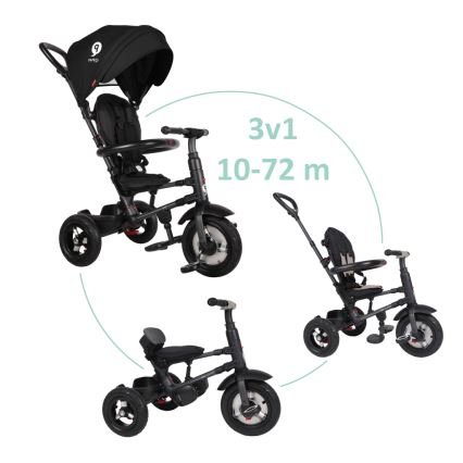 QPlay - Kinder-Dreirad 3in1 RITO AIR schwarz