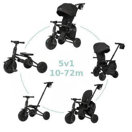 QPlay - Kinder-Dreirad 5-in-1 NOVA MAX, schwarz